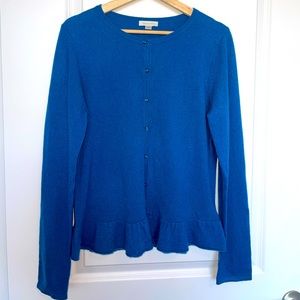 Blue Cashmere Cardigan (Women’s L)